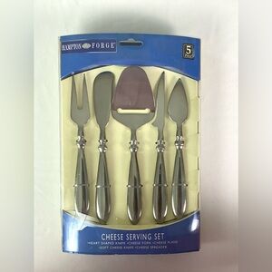 NEW— Hampton Forge-five piece stainless steel cheese serving set